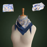 Foulard moderno floreale blu