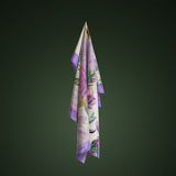 Foulard floreale acquerello viola