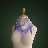 Foulard floreale acquerello viola