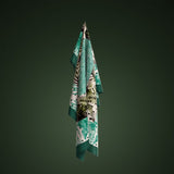 Foulard classico floreale verde