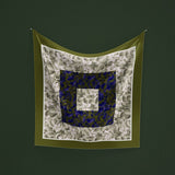 Foulard  classico floreale verde