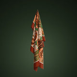 Foulard floreale classico marrone