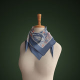 Foulard floreale blu