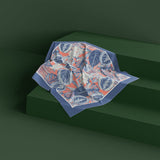 Foulard floreale blu