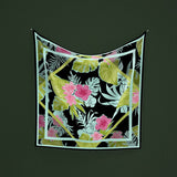 Foulard floreale verde