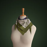 Foulard  classico floreale verde