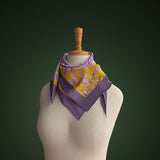 Foulard viola e arancione