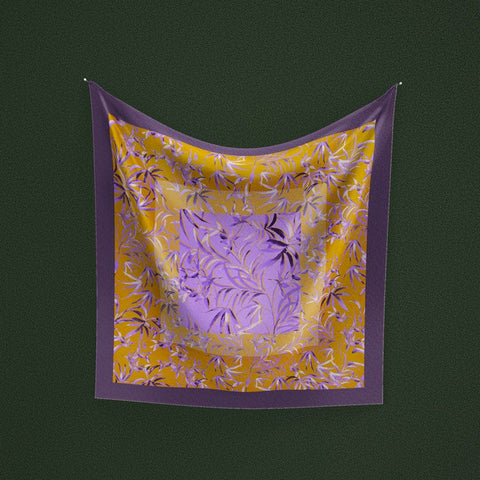 Foulard Sostenibile viola e arancione