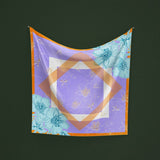 Foulard  classico viola con rombo