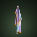 Foulard  classico viola con rombo