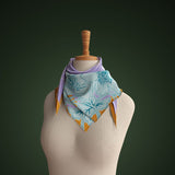 Foulard  classico viola con rombo