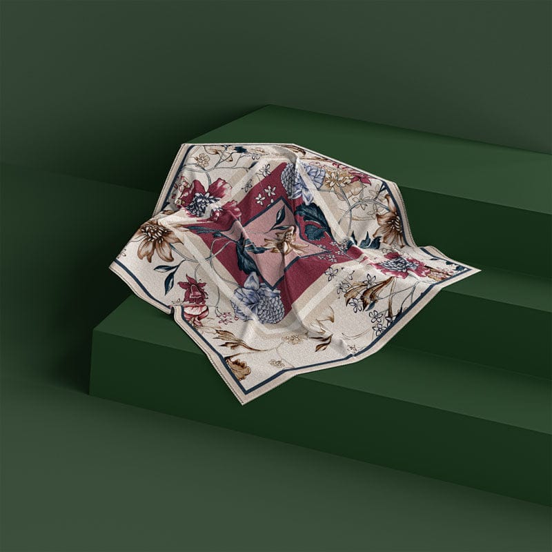 Foulard con fiori classico