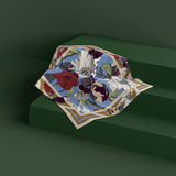 Foulard floreale azzurro