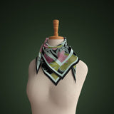 Foulard floreale verde