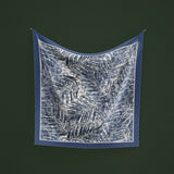 Foulard  moderno floreale blu
