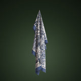 Foulard  moderno floreale blu