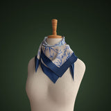 Foulard moderno floreale blu