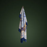 Foulard moderno floreale blu