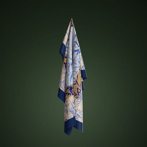 Foulard Sostenibile moderno floreale blu