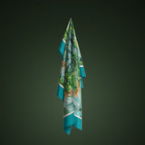 Foulard tropicale verde