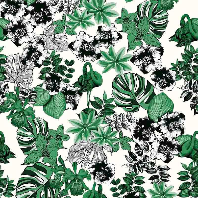 Pattern design tropical foglie fiori elegante - Patterntag