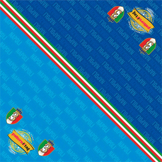 Foulard Napoli personalizzato con logo o iniziali - Tessuto raso effetto seta